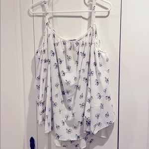 Flowy cold shoulder blouse